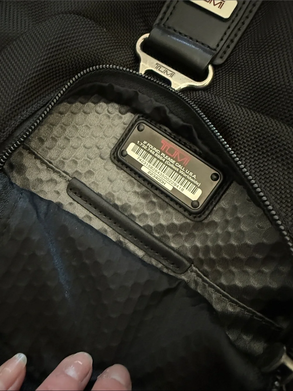 Tumi black Messenger Bag /tote